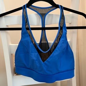 Blue Lululemon sports bra or bathing suit top